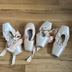 4 Pairs of Used Ballet Pointe Shoes for Art